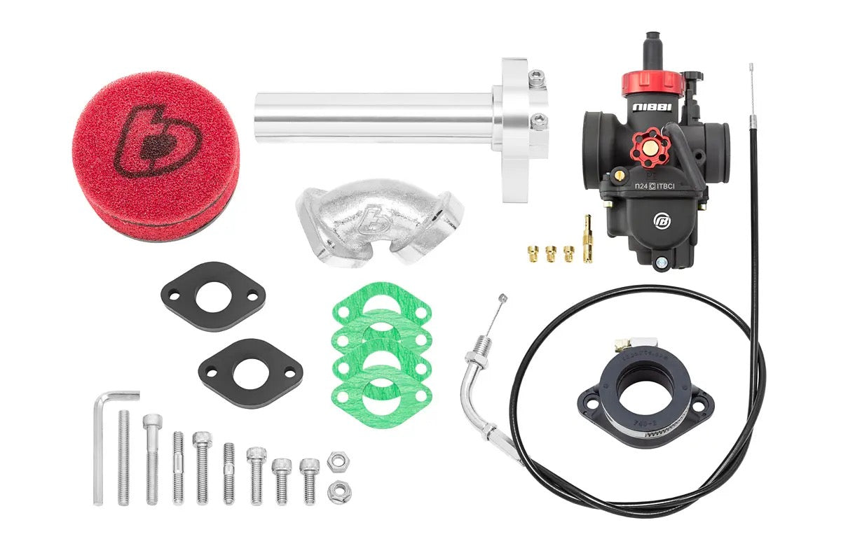 TB Parts Carb Kit, Nibbi 24, Silver Billet Throttle - TTR110